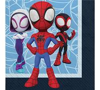 Spidey & Friends Lot de 16 serviettes en papier Bleu ciel 16,5 x 16,5 cm