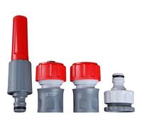 SPIDO - Kit d’arrosage complet Ø15 mm - Lance 2 jets - Raccords rapides Aquastop - Nez de robinet inclus