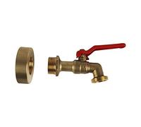 SPIDO - Kit Robinet pour Cuve Récupérateur Eau de Pluie 1000 L - Filetage M 20/27 - Avec Raccord, Joint et Ruban PTFE