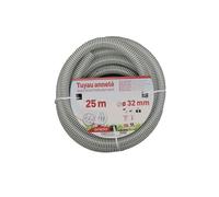 SPIDO Tuyau PVC Armé Souple - 25m - Ø 32 mm - Flexible Renforcé à Spirales pour Aspiration et Refoulement