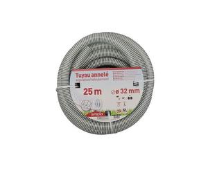 SPIDO Tuyau PVC Armé Souple - 25m - Ø 32 mm - Flexible Renforcé à Spirales pour Aspiration et Refoulement