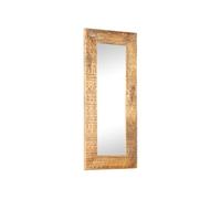 VidaXL Miroir mural sculpté - Bois de manguier