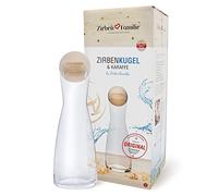 Spiegelau Ensemble boule de pin d'origine « Spiegelau » Edition • Carafe en verre de 1 l de la marque Spiegelau avec boule de pin parfumée naturelle avec gravure de la famille des pins - connue dans