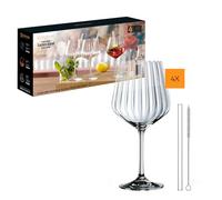 Verre à cocktail Gin & tonic TASTES GOOD avec pailles, set de 4 pc, 640 ml, Nachtmann