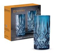 Spiegelau & Nachtmann, Noblesse 105441 Lot de 2 verres à long drink en cristal Bleu vintage 395 ml