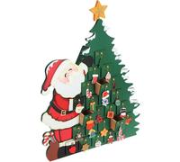Spielwerk® Calendrier de l'Avent en Bois Réutilisable 'Père Noël' | Avec 24 boîtiers tiroirs individuels à remplir de chocolats, Déco de Noël Intérieure, Déco Sapin, Idée Cadeau