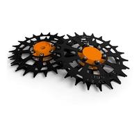 Spike4You Spikes en acier inoxydable compatibles avec robot tondeuse Gardena Sileno City & Live - Roues de traction pour pentes jusqu'à 65-70 % et aération de pelouse (lot de 2, Ø 210 mm)