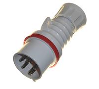 Spina Mobile Dritta HP IP44/IP54 3P+N+T 16A 380-415V Rosso 6H Cablaggio A Vite