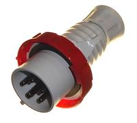 Spina Mobile Dritta IP69 3P+N+T 32A 380-415V 50/60Hz Rosso Cablaggio A Vite
