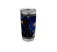 Spinone Italiano Chien Van Gogh Nuit étoilée Gobelet isotherme en acier inoxydable double paroi