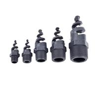Spirale Atomization Buse 5 pièces 1/4~1 pouce buse en spirale tête d'arrosage de pulvérisation Joint d'irrigation de jardin Aquarium réservoir de poisson connecteur de sortie d'eau(3/8 inch)