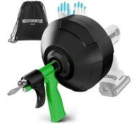 Spirale de débouchage Déboucheur de canalisation - 15 m - Alimentation automatique - 0,64 cm - Acier inoxydable