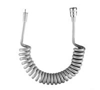 Spirale en polyuréthane pour tuyau de douche avec fonction de rebond automatique et capacité d'expansion sans enchevêtrement (5 mètres, gris)