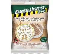 Barrière à insectes Spirales anti-moustiques à base de géraniol – Diffuseur boîtier + 4 spirales