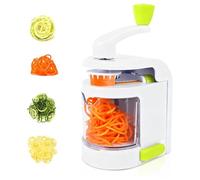 Spiraliseur de Légumes, 4 en 1 Coupe-légumes Spirale, avec Bac de Récupération, Sans BPA, Spaghetti Courgette Machine Pour Carottes
