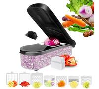 Spiralizer Vegetable Sliner - De Légumes En Acier Inoxydable Avec Récipient, Oignon Robuste Et Hachoir De Nourriture | Outil De Cuisine Multifonctionnel, Coupe-légumes De Base Sans Glissement