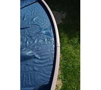 SPIRATO Bâche solaire pour piscine ovale Bleu/noir 910 x 460 cm