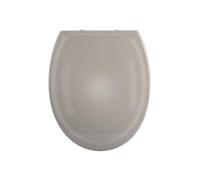 Spirella - Abattant WC PP HARRY, Charnières Inox - Couvercle Toilette Polypropylène Clipsable, Facile à Installer, Fermeture Slow-Close - 44 x 37 x 3 cm - Taupe