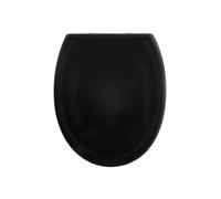 Spirella - Abattant WC PP HARRY, Charnières Inox - Couvercle Toilette Polypropylène Clipsable, Facile à Installer, Fermeture Slow-Close - 44 x 37 x 3 cm - Noir