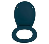 Spirella - Abattant WC Thermo Dur Neela - Charnières en ABS Chromé - Couvercle WC avec Frein de Chute - Fermeture Slow-Close - 44 x 37 x 3 cm - Pétrole Mat