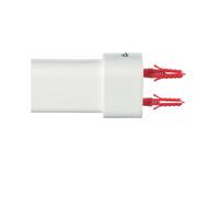 Spirella, Barre Tringle pour Rideau de Douche d'angle à Fixer en Alu, Modèle Surprise, Adapté à Tous Les Rideaux, Glisseurs Inclus, Ajustement Facile, 90x90cm, Blanc