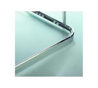 Spirella Barre tringle pour rideau de douche d'angle à fixer en Alu SURPRISE 170x175cm Finition Brillante - glisseurs inclus