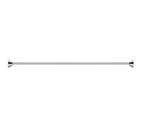 Spirella Barre tringle pour rideau de douche ou baignoire extensible à fixer en Inox SLIM 125-220cm Chromé - anneaux rideaux inclus