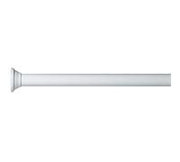 Spirella, Barre tringle pour rideau de douche ou baignoire extensible sans perçage en Alu, Modèle DECOR, Adapté à tous les Rideaux, Barre télescopique, 75-125cm Blanc