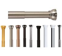 Spirella, Barre tringle pour rideau de douche ou baignoire extensible sans perçage en Alu, Modèle KRETA, Résistant aux rayures, Fixation télescopique extensible à volonté, 75-125cm, Gris