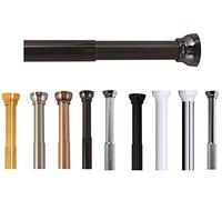 Spirella, Barre tringle pour rideau de douche ou baignoire extensible sans perçage en Alu, Modèle KRETA, Résistant aux rayures, Fixation télescopique extensible à volonté, 75-125 cm, Noir