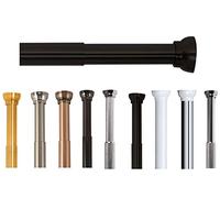 Spirella, Barre Tringle pour Rideau de Douche ou Baignoire Extensible sans perçage en Alu, Modèle Kreta,Résistant aux Rayures, Fixation télescopique Extensible à volonté, 75-125 cm, Noir Mat