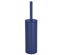 Spirella - Brosse WC avec Support Acier - Akira - tête Interchangeable et d'un Pot en Acier Solide - avec Récipient hygiénique - Brosse Toilette fermée - à Poser - Bleu Foncé Mat - 40 x 9.5 x 9.5 cm