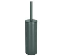 Spirella - Brosse WC avec Support Acier - Akira - tête Interchangeable et d'un Pot en Acier Solide - avec Récipient hygiénique - Brosse Toilette fermée - à Poser - Vert Foncé Mat - 40 x 9.5 x 9.5 cm