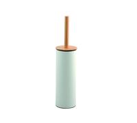 Spirella Brosse WC avec Support Acier & Bambou Adonis Blanc Mat - Poils résistants en Silicone