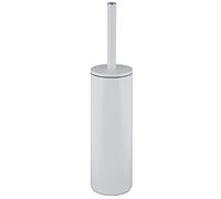 Spirella - Brosse WC avec Support Acier - Modèle Akira - tête Interchangeable et d'un Pot en Acier Solide - avec Récipient hygiénique - Brosse Toilette fermée - à Poser - Blanc Mat - 40 x 9.5 x 9.5 cm