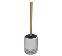 Spirella Brosse WC avec Support polyrésine & Bambou Yuma Noir & Blanc