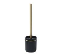 spirella® Garniture de brosse de WC "Bly", brosse de WC, garniture de WC en plastique noir mat avec effet doré