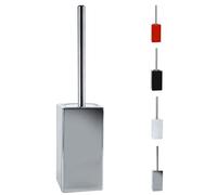 Spirella - Brosse WC avec Support Porcelaine Quadro - 11,5x115x45cm - Permet Un Nettoyage Efficace - Design Moderne et Finitions élégantes - Facile à Nettoyer - Solide et fiable - Chrome