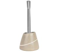 Spirella Brosse WC Porte-Balai Toilette Pot à Balai „Etna“ Ensemble WC à Poser Apparence Pierre Naturelle en Polyrésine 17x13x38cm Sable Beige