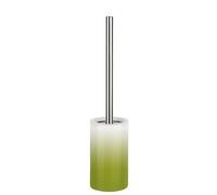 Spirella Brosse WC Porte-Balai Toilette Pot à Balai „Tube“ Ensemble WC à Poser en Céramique et Acier Inoxydable Vert/Blanc