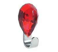 Spirella, Crochet Jewel en Acrylique Rouge - Accessoire de Salle de Bain Pratique et Élégant, Idéal pour Accrocher Serviettes et Vêtements - Taille Unique, Rouge