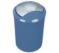 Spirella Design Poubelle Push Sydney Salle de Bains 5 litres à Couvercle pivotant Poubelle à cosmétiques Récipient à ordures Bleu Denim