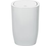 Spirella Design Seau à cosmétique "Pure" Seau à pédale Seau à couvercle basculant Poubelle avec couvercle basculant 5 litres (ØxH) : 17 x 25 cm Blanc