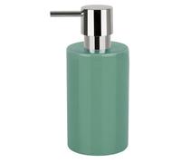 Spirella Distributeur de Savon Liquide „Tube“ Céramique Distributeur de Lotion avec doseur en ABS chromé Capacité 300 ML (ØxH): 7 x 16 cm - Vert