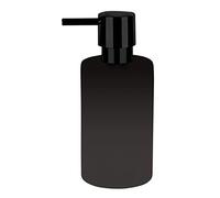 Spirella Distributeur de Savon Liquide „Tube“ Céramique Distributeur de Lotion avec doseur en ABS Noir Mat Capacité 300 ML (ØxH): 7 x 16 cm - Noir Mat