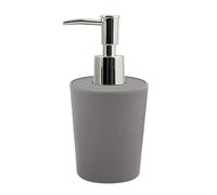 Spirella Distributeur de Savon „Takeo“ - avec doseur Couleur Acier INOX - Distributeur de Lotion - 400 ML - Eco Friendly Fibres Naturelles Bambou - Gris