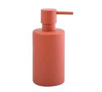Spirella Distributeur de Savon Tube - avec Pompe en Acier Inoxydable - Distributeur de Savon Liquide - Porcelaine - 300 ML - Durable et Robuste - Rouge Mat