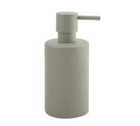 Spirella - Distributeur de Savon Tube - avec Pompe en Acier Inoxydable - Distributeur de Savon Liquide - Porcelaine - 300 ML - Durable et Robuste - Taupe Mat