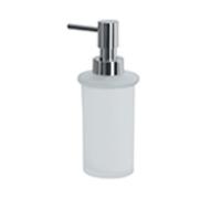Spirella Distributeur de Savon Verre & Acier chromé Milo Blanc