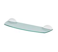 Spirella, Étagère Moderne Collection Lemon en ABS et Verre de sécurité, Design élégant pour Rangement Pratique, Dimensions 40 x 12,5 cm, Couleur Blanche